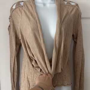 Rebecca Taylor Cream Knit Cardigan M
